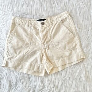 J.Crew White Cream Linen Short